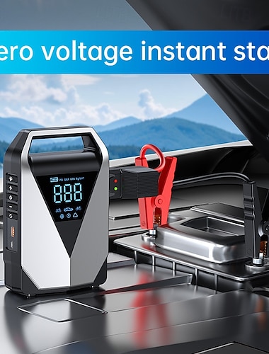  auto jumpstarter alles-in-één opblaasbare pomp 8000 mAh draagbare oplader automatisch startapparaat noodstarter voor auto's