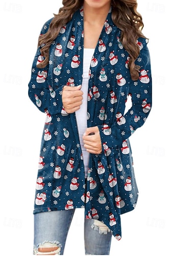 نسائي معطف شتوي جاكيت كاجوال مريح طباعة حواف غير منتظمة عيد الميلاد كاجوال بابا نويل عيد الميلاد مناسب للخارج كاجوال / يومي عطلة نهاية الاسبوع كرديجا عادية V رقبة عادي كم طويل ملابس خارجية   نسائي معطف شتوي جاكيت كاجوال مريح طباعة حواف غير منتظمة عيد الميلاد كاجوال بابا نويل عيد الميلاد مناسب للخارج كاجوال / يومي عطلة نهاية الاسبوع كرديجا عادية V رقبة عادي كم طويل ملابس خارجية