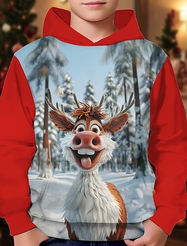 Новогодняя тематика Мальчики 3D Графика Каждый Толстовка Длинный рукав Весна Осень Мода Уличный стиль Дети 4-12 лет Капюшон на открытом воздухе Повседневные Стандартный   Новогодняя тематика Мальчики 3D Графика Каждый Толстовка Длинный рукав Весна Осень Мода Уличный стиль Дети 4-12 лет Капюшон на открытом воздухе Повседневные Стандартный