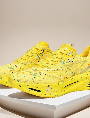  herre gule sportssko – pustende nettingsko for trening, jogging og utendørs trening