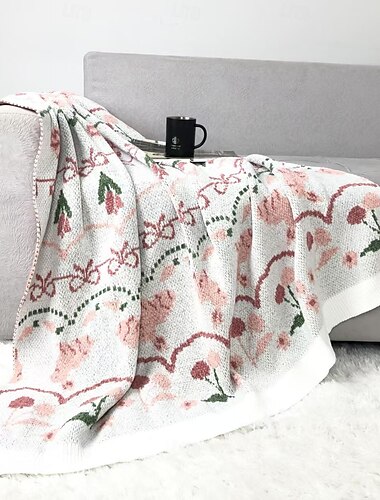  Strikket chenille kaste teppe koselig kontor aircondition teppe jule sofa dekorerende teppe