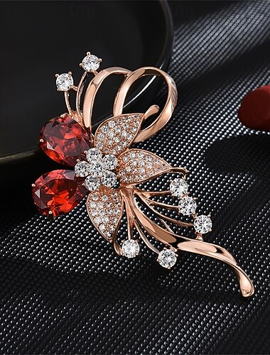  Броши Классический Ретро Цветы Элегантный стиль Мода Брошь Бижутерия Светло-коричневый Назначение Свадьба Для вечеринок Подарок Обручение Выпускной фестиваль
