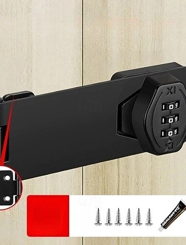  Κλειδαριά με συνδυασμό για ξύλινο ντουλάπι, τριψήφιος κωδικός πρόσβασης, κλειδαριά με κούμπωμα, περιστρεφόμενο κουμπί, συρτάρι, ντουλάπι, ντουλάπι με ασφάλεια για όπλα, κουτί ντουλάπας