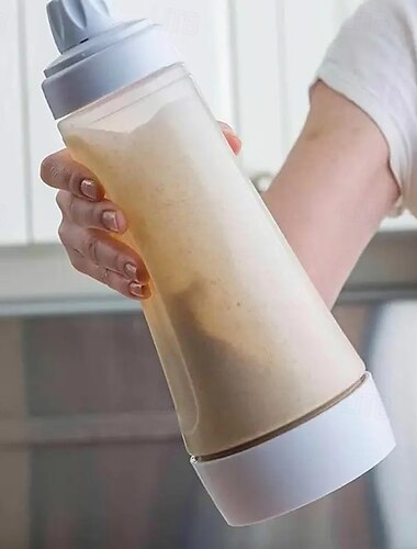  Mehrzweck-Pfannkuchenteigspender mit Schneebesenball, ideal für Cupcakes, Muffins und Pfannkuchen, lebensmittelechtes Küchengerät aus Kunststoff zum einfachen Backen und Kochen