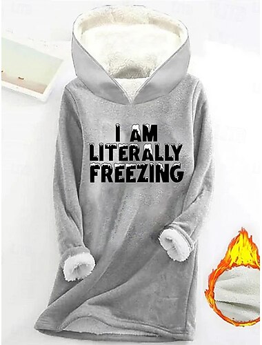  Dam Pullover Hoodie Sweatshirt Grafisk Bokstav Ledigt Långärmad Huva Vanliga toppar Gata Vardag Ledigt Mönster Rodnande Rosa Blå Grå Höst Vinter