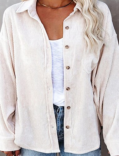  Γυναικεία Χειμερινό παλτό Διατηρείτε Ζεστό Άνετο Τσέπη Κουμπιά Καθημερινό Σκέτο Διακοπές Δρόμος Καθημερινά Ρούχα Εξόδου Κανονικό Απορρίπτω Κανονικό Μακρυμάνικο Εξωτερικά ενδύματα