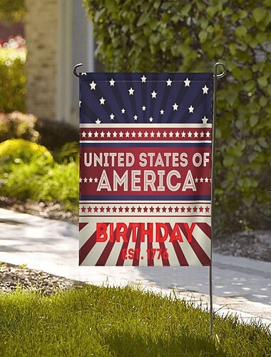  علم حديقة الذكرى السنوية الـ 250 للولايات المتحدة الأمريكية 1776-2026، لافتة عيد ميلاد وطنية أمريكية خارجية للفناء أو الحديقة أو الشرفة أو ديكور يوم الاستقلال
