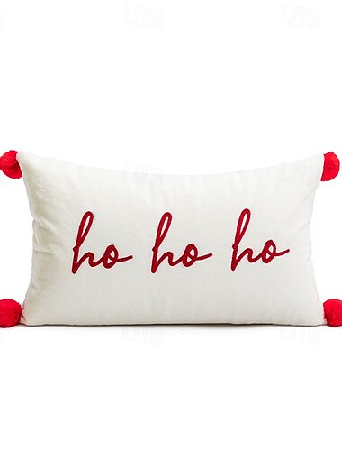  stílusos karácsonyi hímzett párnahuzat, ünnepi díszpárna kanapéra, éjjeliszekrényre és karácsonyi parti dekorációhoz