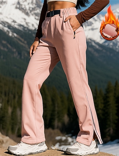  Жен. Штаны для туризма и прогулок Водонепроницаемые походные штаны Зимнее пальто походные брюки Зима На открытом воздухе Стандартный Водонепроницаемость С защитой от ветра Теплый Брюки