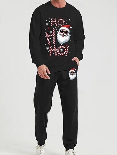 Weihnachten Herren Weihnachtsmann 2St 3D Sweatshirt-Sets Trainingsanzug Pullover Sweatshirt Langarm Lange Hosen Rundhalsausschnitt Sportlich Lässig Lässig Ferien 3D-Druck Frühling Herbst Winter   Weihnachten Herren Weihnachtsmann 2St 3D Sweatshirt-Sets Trainingsanzug Pullover Sweatshirt Langarm Lange Hosen Rundhalsausschnitt Sportlich Lässig Lässig Ferien 3D-Druck Frühling Herbst Winter