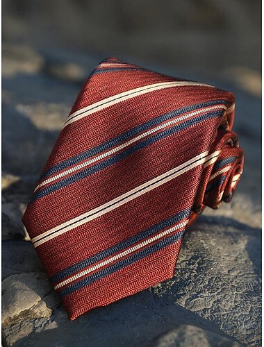  heren zijden stropdas klassieke gestreepte en paisley stropdas, formeel zakelijk bruiloftsaccessoire, elegant kerstcadeau voor hem