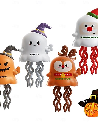  Natale  &Giocattolo robot danzante magico di Halloween con fantasmi danzanti rotanti automatici che evitano gli ostacoli con occhi espressivi &braccia che si agitano, regalo da collezione originale