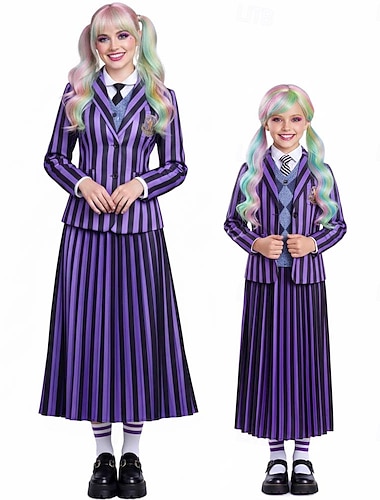  Accademia oscura Carnevale Costume di fantasia Uniforme scolastica Orrore gotico Gotico Orrore Costume Spaventoso Bambini Adulti Per donna Ragazze Halloween Carnevale Performance Feste Costume di