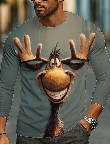 Miesten Hirvi 3D sarjakuva Hauska T-paita Pitkähihainen T-paita 3D-tulostus Tiukka pyöreä kaula-aukko Paita Muoti Perus Katu Kausaliteetti Päivittäin Kuninkaallinen sininen Sininen Ruskea Kesä Kevät   Miesten Hirvi 3D sarjakuva Hauska T-paita Pitkähihainen T-paita 3D-tulostus Tiukka pyöreä kaula-aukko Paita Muoti Perus Katu Kausaliteetti Päivittäin Kuninkaallinen sininen Sininen Ruskea Kesä Kevät