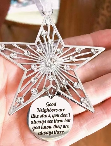  jouluinen ystävyysriipuslahja, metalliseoksesta valmistettu riippuva koriste joulukuuseen, loma-ystävyysriipuskoriste, jouluinen auton ripustusriipus