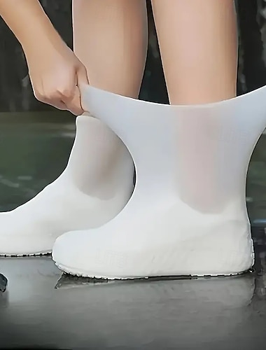  3 pares de cubrezapatos impermeables reutilizables: cubrezapatos de silicona antideslizantes para hombres y mujeres, duraderos y elásticos. &Fácil de limpiar