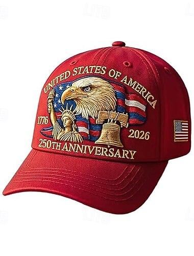  Verenigde Staten 250e verjaardag pet bal eagle warmtemetingsdruk patriottische baseballpet verstelbare retro patriottische pet voor mannen en vrouwen semiquincentennial