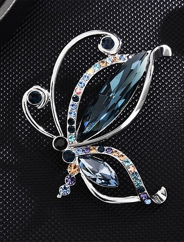  Броши Классический Ретро Бабочка Мода Роскошь Брошь Бижутерия Синий Назначение Свадьба Для вечеринок Подарок Обручение Выпускной фестиваль