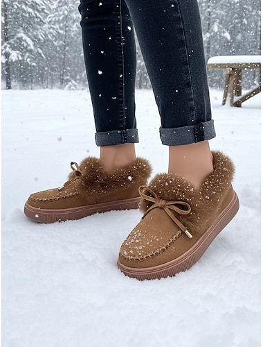  γυναικεία loafers μοκασίν με γούνα - άνετα χειμωνιάτικα παπούτσια με βελούδινα τελειώματα και σουέτ φινίρισμα