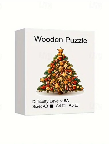 julgranspussel i trä konst djurformade bitar pussel julleksaker med vacker förpackning julklapp heminredning familjespel   julgranspussel i trä konst djurformade bitar pussel julleksaker med vacker förpackning julklapp heminredning familjespel