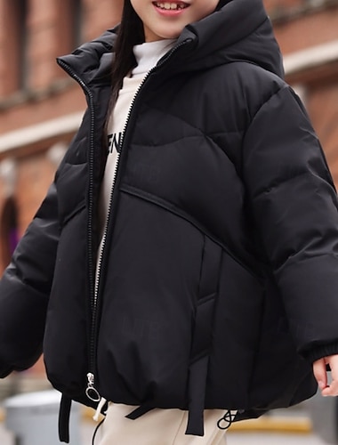 Barn Flickor Dunjacka Friluftsjacka Pufferjacka Ensfärgat Mode Håller värmen Vindtät Utomhus Täcka Ytterkläder 4-12 år Höst Svart Rubinrött Purpur   Barn Flickor Dunjacka Friluftsjacka Pufferjacka Ensfärgat Mode Håller värmen Vindtät Utomhus Täcka Ytterkläder 4-12 år Höst Svart Rubinrött Purpur