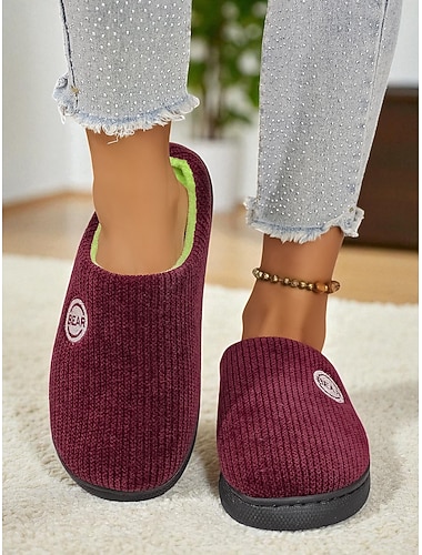 כפכפים קטיפתיים לנשים - נעלי בית חמות עם בטנת פליז לנוחות ביתית בחורף   כפכפים קטיפתיים לנשים - נעלי בית חמות עם בטנת פליז לנוחות ביתית בחורף