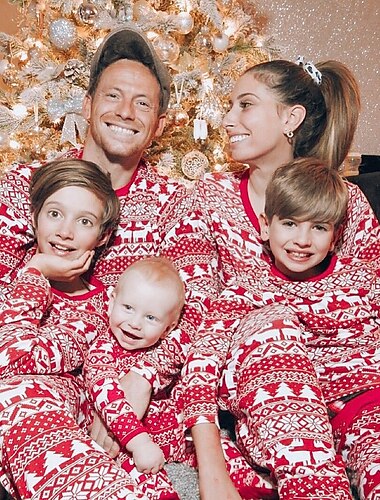  Sapins de Noël Renne Rodolphe Pyjamas de Noël en famille Vêtements de Nuit Homme Femmes Garçons Fille Tenues assorties à la famille Doux Graphique Motif Adultes Enfant Noël Nouvel An la veille de Noël