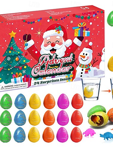  2025 Jule Adventskalender Fyllstoffer Julegave Barn Hule Morsomt Barnegave Dinosaur Egg 24 Dager Digital Nedtellings Julegave