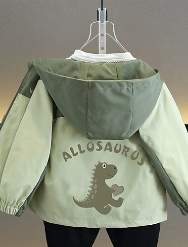  Bambini Ragazzi Giubbino da escursione Giacca da esterno Giacche da baseball Capispalla Blocco di colori Manica Lunga Cerniera Cappotto All'aperto Moda Quotidiano Verde scuro Color cenere Primavera