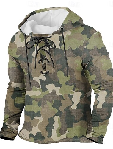 Homens camuflagem Côr Camuflagem Moletom Tático Com Capuz Ao ar livre Caça Azul Verde Com Cordão Outono Inverno Designer