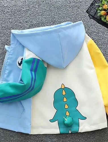  Bambini Unisex Giacche da baseball Capispalla Blocco di colori Manica Lunga Cerniera Cappotto All'aperto Moda Quotidiano Blu Arancione Primavera Autunno Dai 4 anni in su