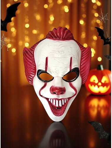  Halloween-clownmasker voor dames - griezelig horrorkostuumaccessoire voor feesten, cosplay en maskerade-evenementen