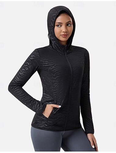  Dames Wielrenjack Windjack Winter Houd Warm Fietsen Fietsen Jack Trui met capuchon Zwart Wit Grey+Wit Wielrenkleding