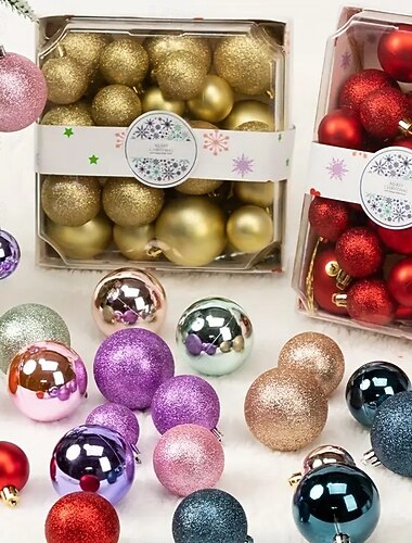  42 τεμάχια χριστουγεννιάτικα στολίδια με μπάλες για χριστουγεννιάτικο δέντρο, άθραυστες κρεμαστές μπάλες χριστουγεννιάτικες διακοσμήσεις, είδη διακόσμησης σπιτιού για πάρτι διακοπών
