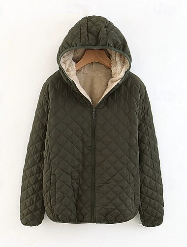  Mujer Chaqueta acolchada Chaqueta casual Cómodo Transpirable Cremallera Bolsillo Casual Plano Vacaciones Calle Casual Ropa Cotidiana Cremallera Corto Con Capucha Ajuste regular Manga Larga Ropa de