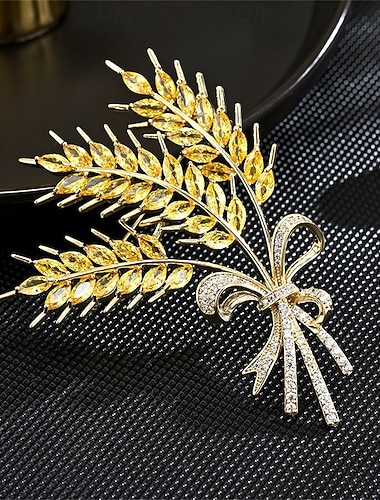  Nåler Klassisk Retro geometriske Blomster Tema Elegant Mote Personalisert Enkel Brosje Smykker Gul Til Bryllup Fest Gave Engasjement Skoleball Festival