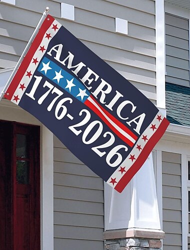  علم الذكرى السنوية الـ 250، 3x5، لافتة علم الذكرى السنوية الـ 250، لافتة الرابع من يوليو، نسيج للغرفة، لافتة الفناء، ديكور بدون عمود علم