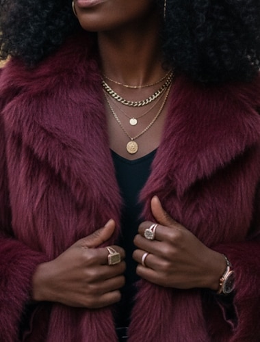 نسائي معطف من الفرو الصناعي الدفء مريح الفراء والجلود كاجوال سهل عطلة شارع مناسب للبس اليومي عطلة نهاية الاسبوع قصيرة طوي عادي كم طويل ملابس خارجية نبيذ الخريف الشتاء   نسائي معطف من الفرو الصناعي الدفء مريح الفراء والجلود كاجوال سهل عطلة شارع مناسب للبس اليومي عطلة نهاية الاسبوع قصيرة طوي عادي كم طويل ملابس خارجية نبيذ الخريف الشتاء