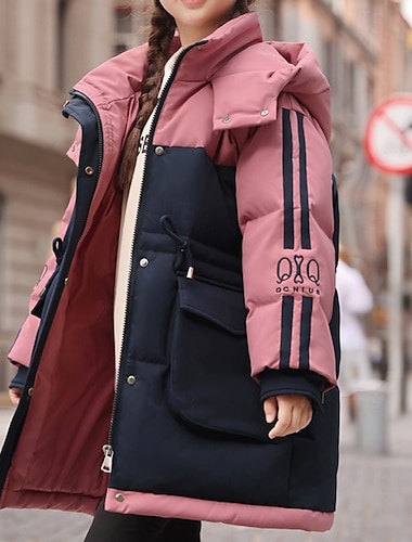 Barn Flickor Dunjacka Friluftsjacka Pufferjacka Färgblock Mode VATTENTÄT Håller värmen Vindtät Utomhus Täcka Ytterkläder 4-12 år Höst Rodnande Rosa Purpur Kaki   Barn Flickor Dunjacka Friluftsjacka Pufferjacka Färgblock Mode VATTENTÄT Håller värmen Vindtät Utomhus Täcka Ytterkläder 4-12 år Höst Rodnande Rosa Purpur Kaki