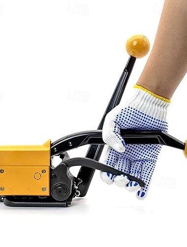  Teräksinen vannehtimistyökalu A333 ruostumattomasta teräksestä valmistettu manuaalinen hihnapakkauskone, jossa ei-metalliset soljet, sopii leveydelle 1,27 cm 1,91 cm tiivistämätön yhdistelmätyökalu
