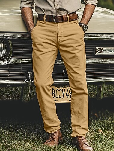  Ανδρικά Παντελόνια κινέζικα Παντελόνι Chino Casual παντελόνι Κουμπιά Μπροστινή τσέπη Σκέτο Άνεση Moale Επιχείρηση Καθημερινά Εξόδου Μοντέρνα Κομψό στυλ street Μαύρο Λευκό Μικροελαστικό