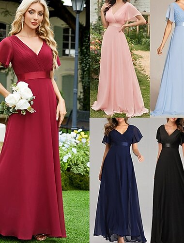 نسائي فستان طويل ماكسي فستان الحفلة Chiffon فستان من الشيفون أنيق موضة الحديث الأماكن المفتوحة مناسب للحفلات حفلة ليلية عادي سهل كم قصير V رقبة وردي بلاشيهغ أحمر الربيع فصل الخريف   نسائي فستان طويل ماكسي فستان الحفلة Chiffon فستان من الشيفون أنيق موضة الحديث الأماكن المفتوحة مناسب للحفلات حفلة ليلية عادي سهل كم قصير V رقبة وردي بلاشيهغ أحمر الربيع فصل الخريف