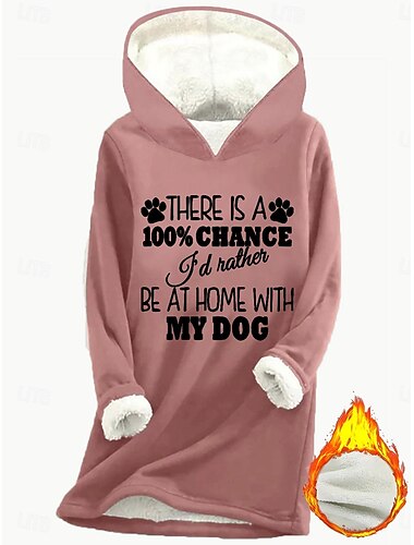  Per donna Felpa con cappuccio Grafico Lettera Casual Comfort Manica Lunga Con Cappuccio Top Regolari Streetwear Abbigliamento Quotidiano Casuale Stampato Rosa Blu Grigio Autunno Inverno