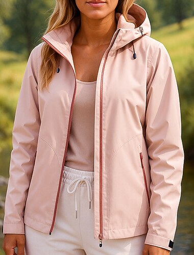  Női Vjetrovka Softshell dzseki Planinarska jakna Külső Vízálló Szélbiztos Túrafelszerelések Túraruházat Tavasz Ősz Felsők Halászat Kempingezés / Túrázás / Barlangászat Futás Tömör szín Fekete Fehér