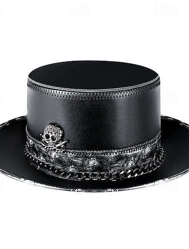  Herre Solhatt Fest hatt Svart EPE Mote Fritid Halloween Gate Daglig Hodeskaller Bekvem Pustende