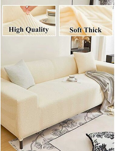  Copridivano in velluto jacquard a spina di pesce per animali domestici, copridivano adatto agli animali domestici, lussuosa protezione decorativa antiscivolo per divano antigraffio per gatti, per