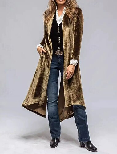  Per donna Giacca Casual Caldo Confortevole Tasca Moda All'aperto Semplice Uscire Weekend Cardigan Regolare Scollo a V Vestibilità regolare Manica Lunga Capispalla Nero Champagne Borgogna Autunno