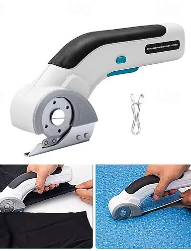  3,6 V:n langattomat sähkösakset ladattava kankaanleikkauskone ompeluleikkuri matonleikkuri matto pvc-nahanleikkaustyökalut