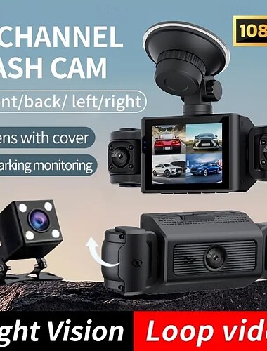  1080p Full HD / Boot automatic recording Car DVR 110 Degree Wide Angle CMOS 2 inch IPS Dash Cam with Loop recording / Video + photo 4 infrared LEDs Car Recorder