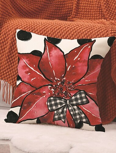  Nieuwe kerstkussenhoezen, minimalistische decoratieve kussens met alfabetprint, vierkante bankkussens voor de feestdagen